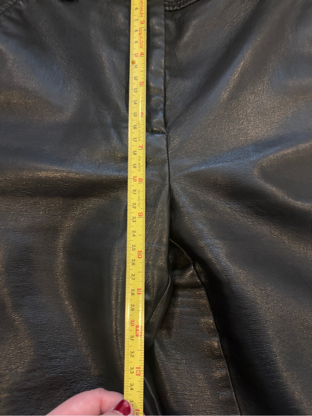 Babaton Black Cropped Leather Pants - Picture 9 of 10